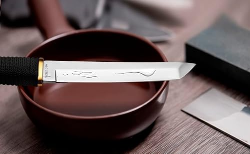 Grand Way Japanese Fixed Blade Tanto Knife - 5,9" Polished Sharp Blade - Knives With Paracord Handle - Survival Ninja Knife With Sheath - Mens Gifts - Birthdaychristmas Father's Gift 2307 #TOP7