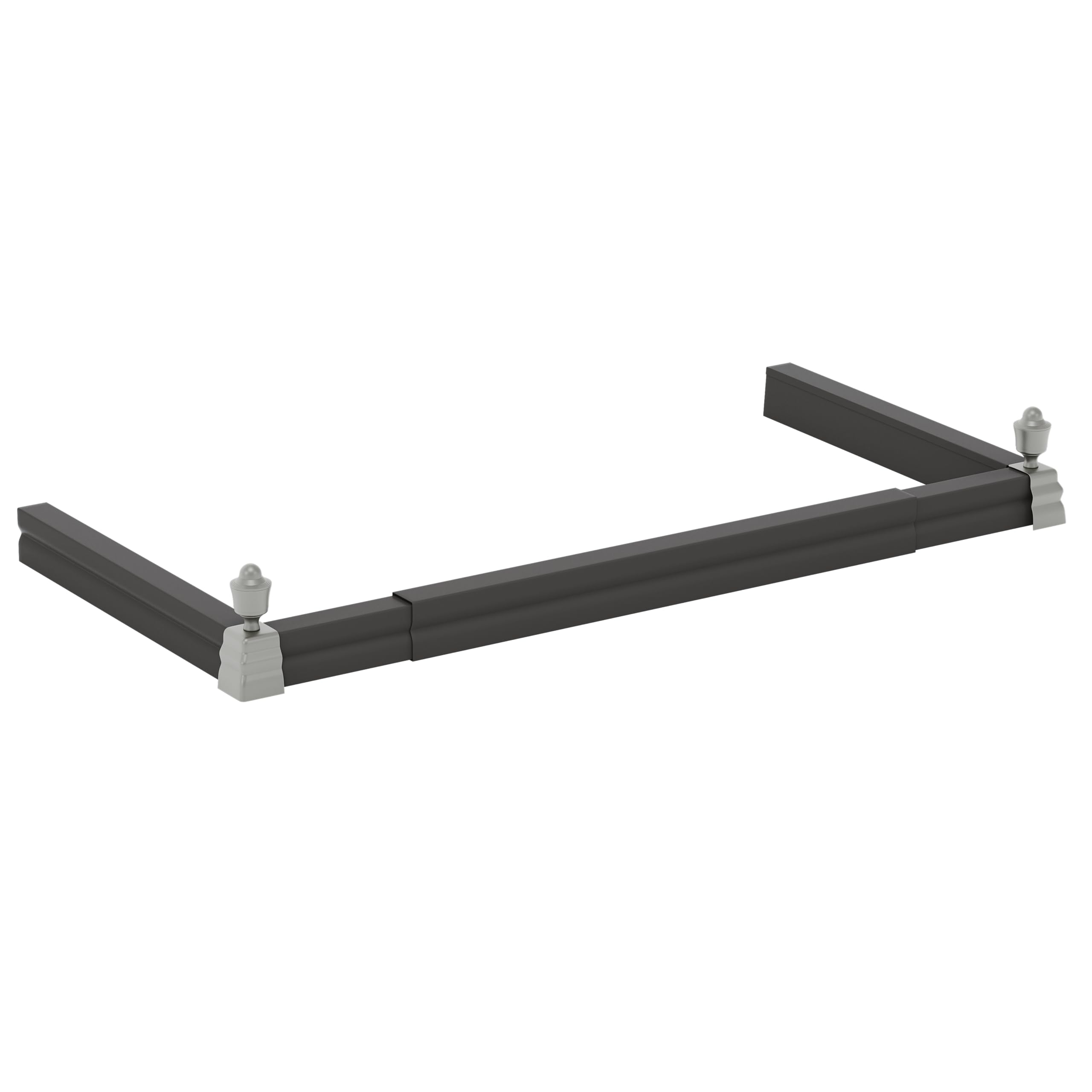 Fire Vida Black & Silver Adjustable Fire Fender, Black And Brushed Silver