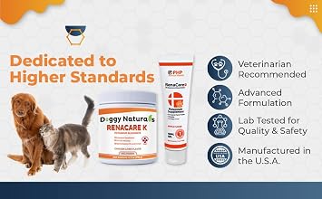RenaCare K is for Renal K (Potassium Gluconate) Potassium Supplement Gel for Dogs and Cats, (30 oz) with Maple Flavor (Made in U.S.A)