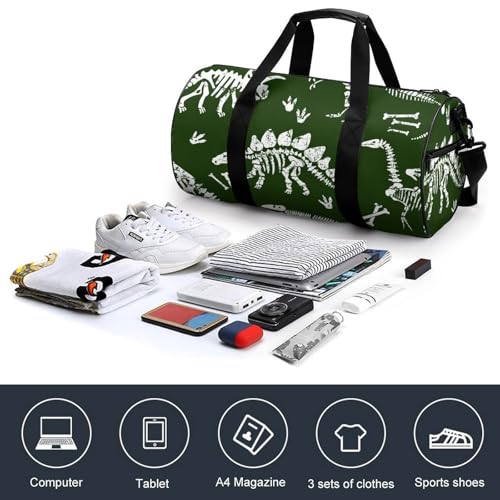 Sac de sport gym dinosaures verts compact pour vos affaires