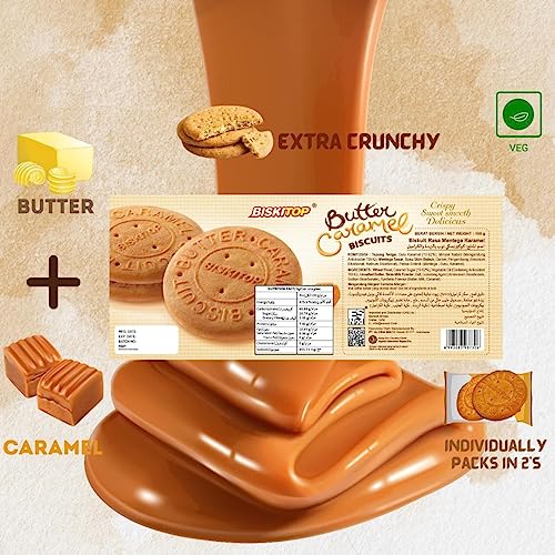 Biskitop Coffee Caramel Biscuits & Butter Caramel Biscuits Combo I Biscuits I Cookies - (Buy 1 Get 1 Free, 100g each) - Image 4