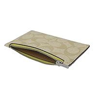 カードケース・名刺入れ COACH Zip Card Case Signature C4281 COACH Zip Card Case (Signature Canvas, Chalk - Glacier