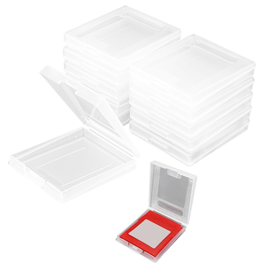 10 Pcs Plastica Trasparente Copertura Antipolvere per Bossolo Protettivo per Cartucce di Gioco Custodia per Carte e Cassa di Immagazzinaggio