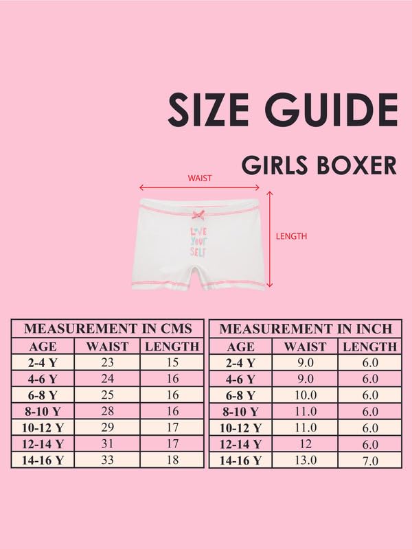 Image of mackly Girls Boxers (Pack of 3) - Cotton Boxer Shorts, Seamless Comfort, Mid Waist Boyshorts Panties
