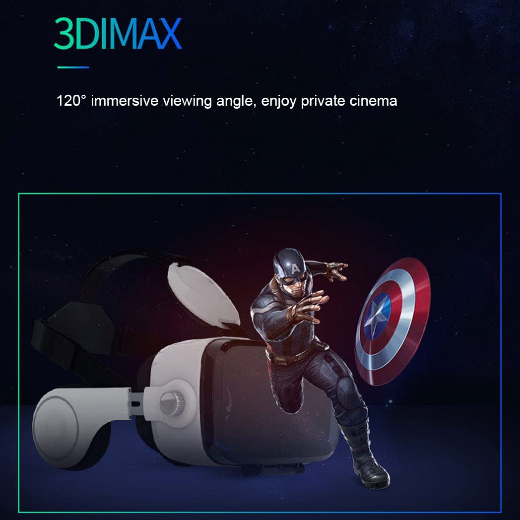 Occhiali VR, Visore Realtà Virtuale, Cuffie 3D VR Compatibile con Tutti Gli, Lente Regolabile per Film e Giochi 3D, per iPhone 13 Pro Max/13 Pro/13/12/11, per Samsung Galaxy S21, Huawei, Xiaomi