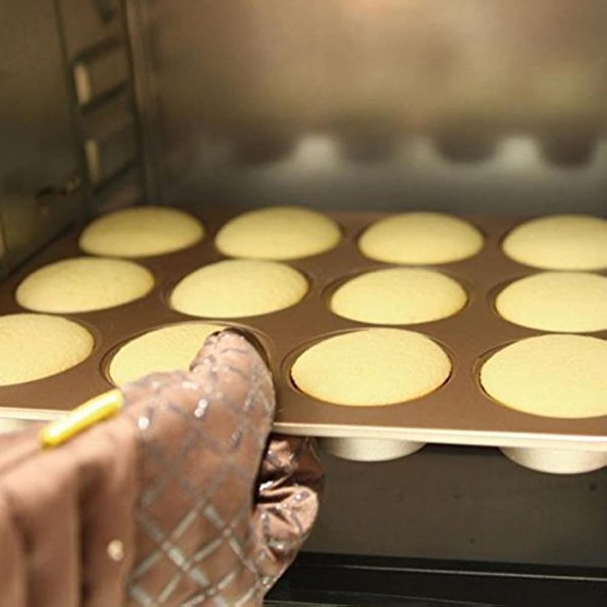 CANDeal Molde Para Muffins Antiadherente Para Hornear, Molde Para Cupcakes Grande De 12 Cavidades, Revestimiento Antiadherente Fácil De Desmoldar Apto Para Alimentos, Bandeja Para Muffins Diseñada