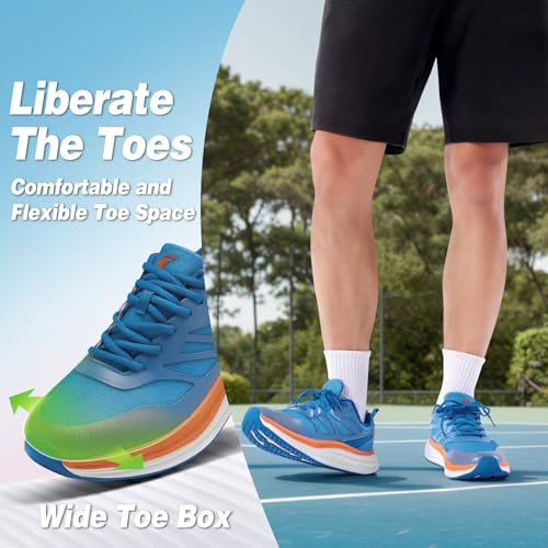 Men's Orthopedic Road Running Shoes: Comfortable Casual Arch Supports Plantar Fasciitis Orthotic Sports Athletic Sneakers, Flat Feet High Arch Tennis Work Walking Shoes for Foot Heel and Pain Relief3