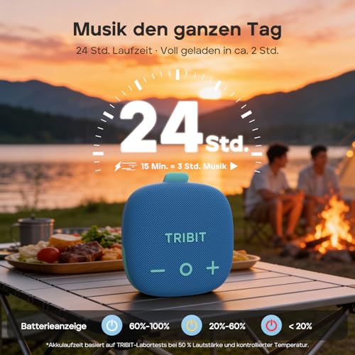 Tribit StormBox Micro 3 Bluetooth Lautsprecher, 13 W XBass Sound – Ansicht 4
