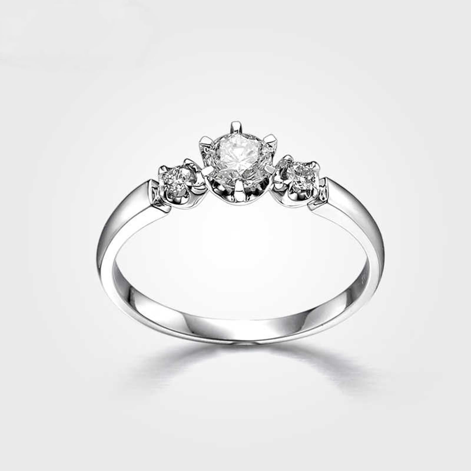 Anillo de novia, alianzas de boda a juego con diamantes de oro blanco y conjuntos de joyas Pt950 para mujer