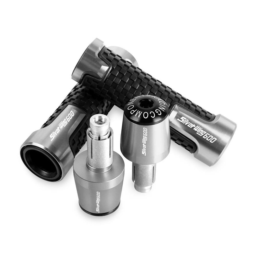 CNC Manubrio In Gomma Gel Manopole A Mano Freno PER Hon&da SILVER WING 600 2001 2002 2003 2004 2005 2014 Maniglia Bar Grip Ends Manopole manubrio