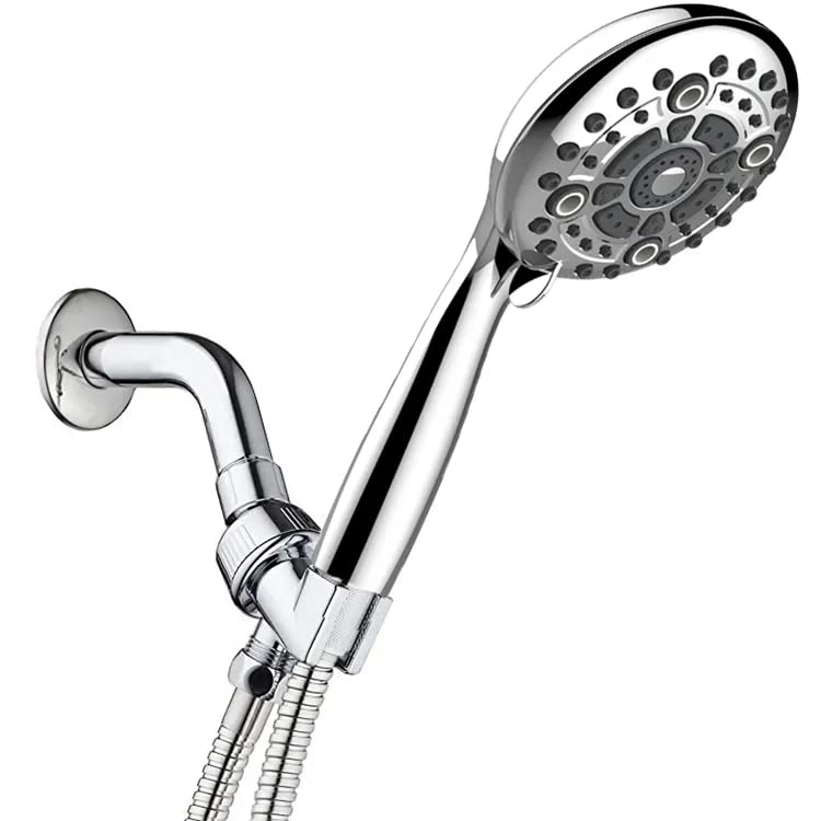 Marcoware ABS 2 In 1 Multi Function 6 Mode Bathroom Hand Shower/Overhead Shower Set with Hose & Overhead Shower Adapter, Chrome, Polished Finish (B07Y41DJYG) Amazon Price History, Amazon Price Tracker