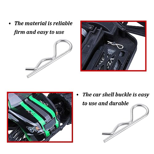 50 Stücke RC karosserieklammern,RC Karosserie Clips,Metall Karosserieclip Stifte,RC Karosserie Shell Clip,Edelstahl Entfernende Universal RC Karosserieclips Silber,für Kinder RC Cars Karosserieclips