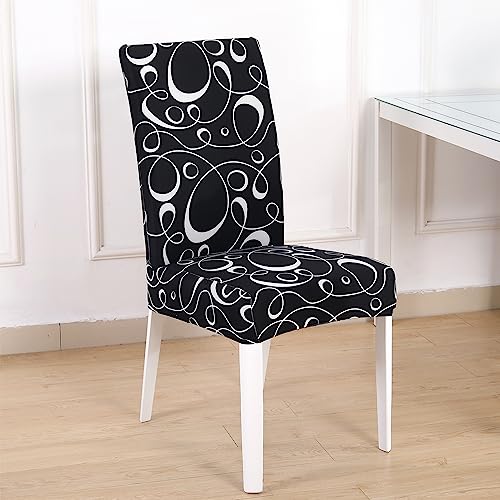 HZDHCLH Chair Covers Slipcovers 4/6 PCs Stretch Removable Washable Short Dining Chair Protector Cover Seat for Hotel,Dining Room,Ceremony(elegant,6 PCS) - Image 2