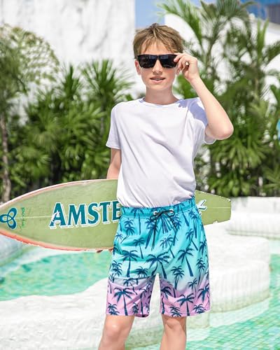 OlyPegic Boys Swim Trunks with Boxer Brief Liner Compression Boy Bathing Suit Quick Dry Beach Swimsuit Toddler Swim Shorts3