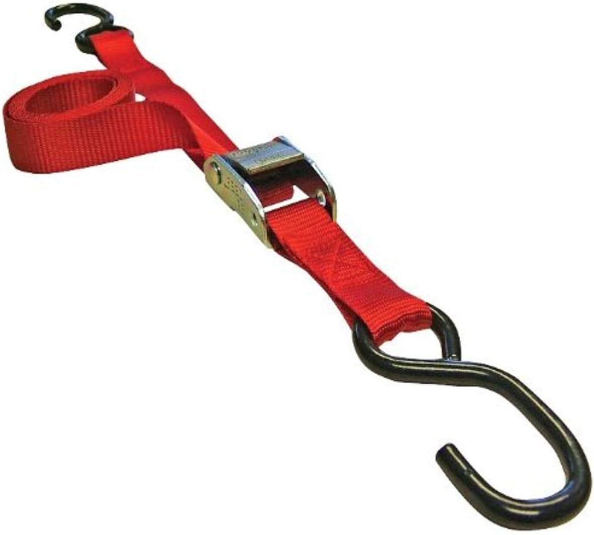 Erickson 05605 Red 1" x 5.5' Cam Buckle Tie-Down Strap, 900 lb Load Capacity, (Pack of 4)
