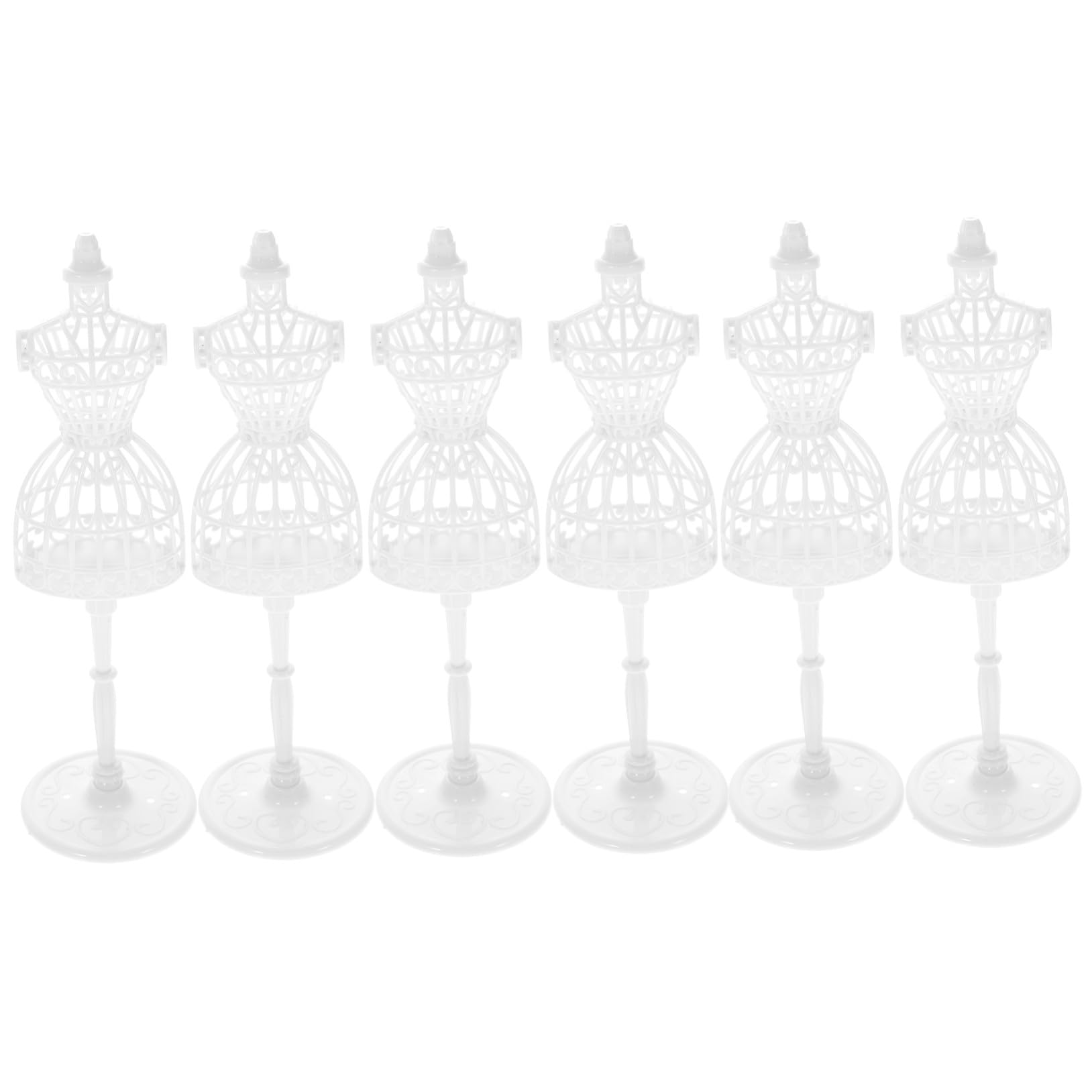 Didiseaon 6 Mini Manichini Supporto per Vestiti Bambole Resistente Leggero Materiale Sicuro Esposizione Maglie Gioielli