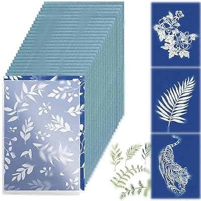 30 Sheets Cyanotype Paper, Solar Drawing Paper, Nature Printing Paper for Kids Adults Arts Crafts, Blue, A5, A6, A7