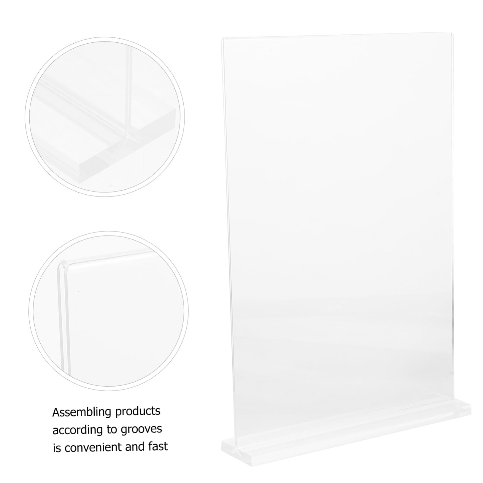Lurrose 5piezas Expositor Portamenús Transparente de Soporte para Letreros de Mesa para Restaurante y Oficina para Mostrar Menús y Carteles