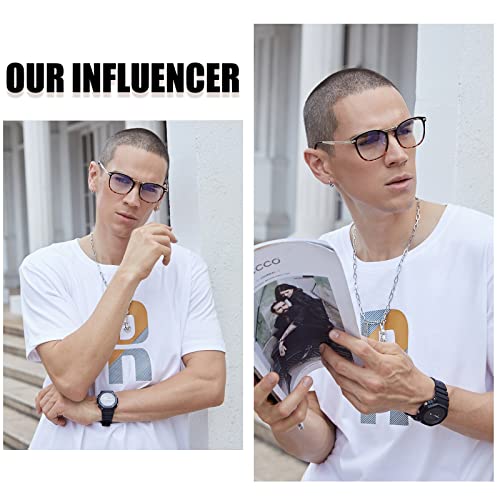Image of DUCO Blue Light Blocking Glasses For Men Blue Ray Glasses Oversized Computer Glasses Retro Square Fashion Eyeglasses 5223