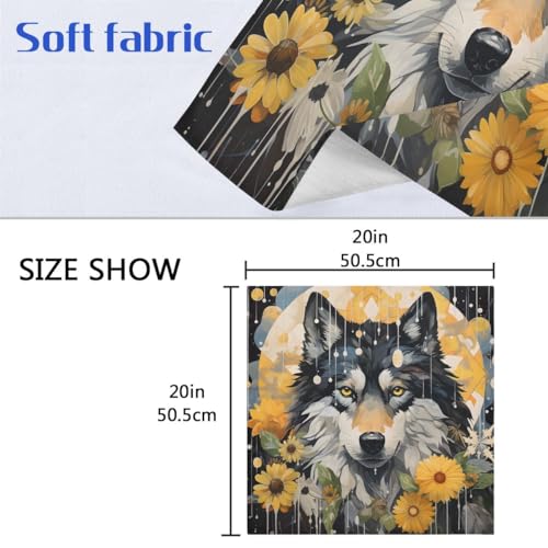 Servilletas de tela Wolf 2 6 piezas 20 x 20 pulg poliéster miniatura 2