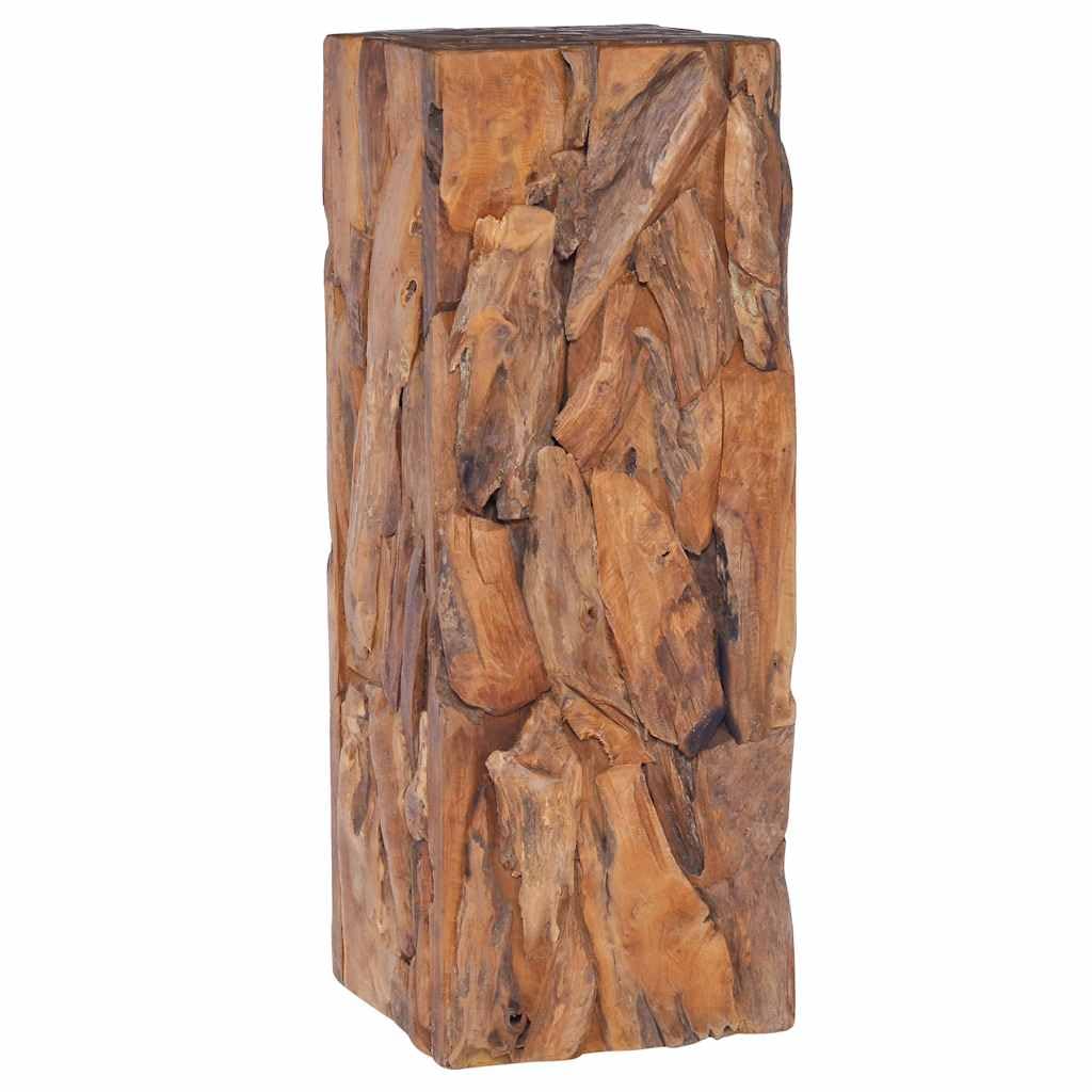 Stolik pomocniczy 30 x 30 x 80 cm, ręcznie wykonany z litego drewna tekowego, uniwersalny stół ozdobny, stolik kawowy, stolik na sofę lub stolik nocny, zajmuje mało miejsca