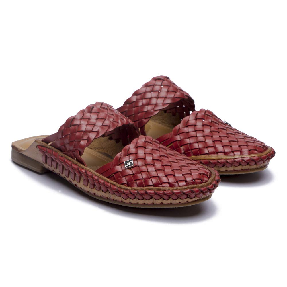 Women's Casual Upcycled Leather Mules Flats Slipons Sandals Indoor/Outdoor Handmade Handwoven Soft Comfortable Moccasin Shoes Belle-image-4