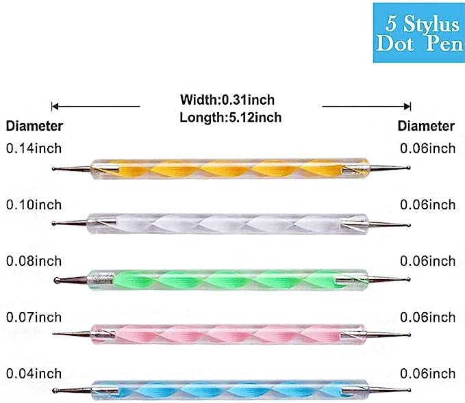SCHMIDT Mandala Dotting Tools for Painting,Rock Paint Kits,Nail Art,Polymer Clay,DIY Supplies with Ball Stylus Dot Pen,Metal Modelling Ball (8 Pcs... - Image 3
