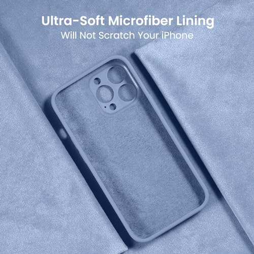 Image of FireNova Designed for iPhone 14 Pro Max Case, Silicone Upgraded [Camera Protection] Case, Soft Anti-Scratch Microfiber Lining Inside, 6.7 inch, Light Blue