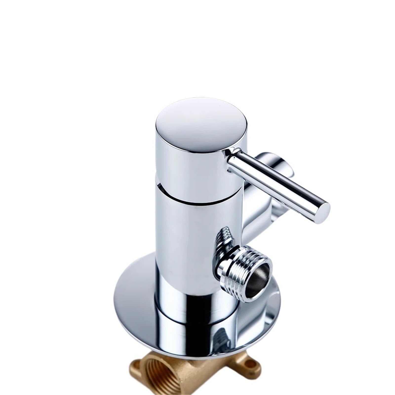 QTANZIQI Latón Cromado de Mano montado en la Pared híbrido Agua fría y Caliente con Soporte baño Cocina Grifo de Inodoro rociador de bidé (Cromado)