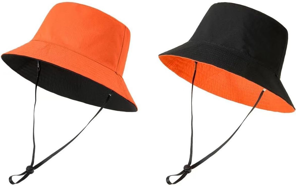 Women's Summer Solid Adjustable Reversible Foldable Bucket Hat Stylish Sun Hat for Outdoor Activities Beach Travel