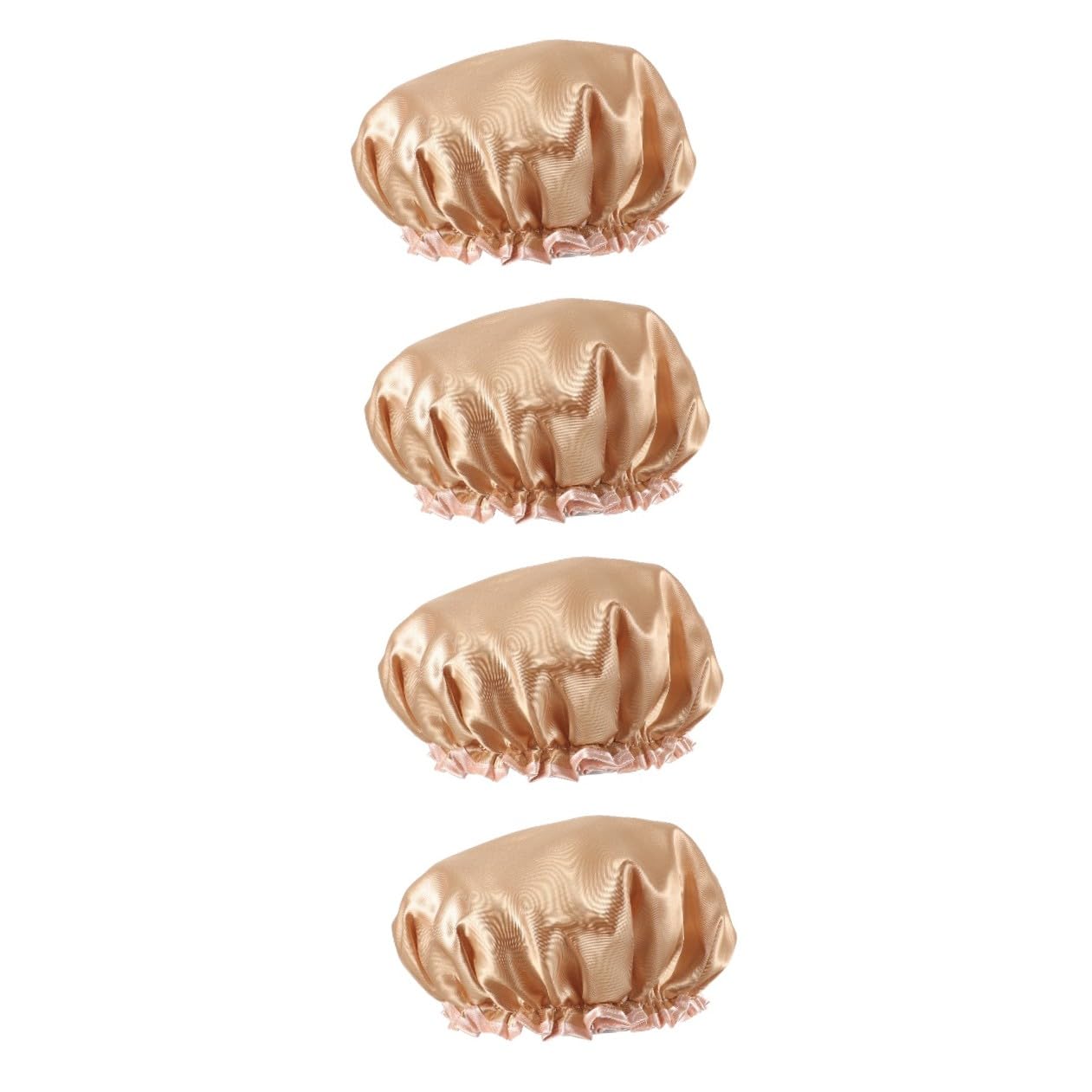 minkissy 4piezas Gorro De Para Mujer Gorro De Baño Reutilizable Doble Protección Para Cabello y Rizado Diseño Elástico y Cómodo Para Spa y