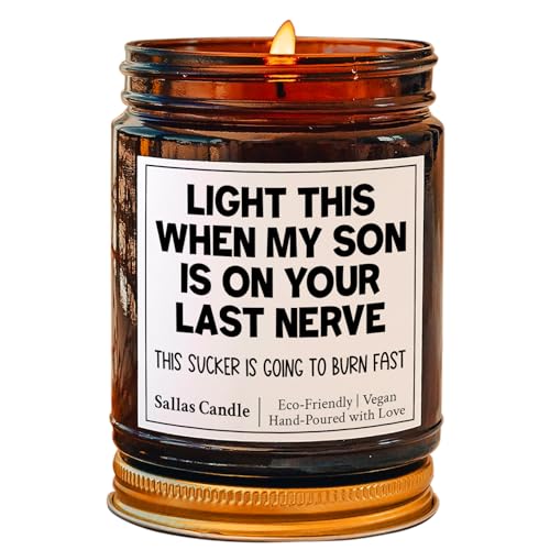 Daughter in Law Gifts, Funny Daughter in Law Wedding Gift Future Daughter in Law Gift Bridal Shower Gift for Daughter in Law Scented Candle, 4Oz 9Oz Amber Candle 9 Scents