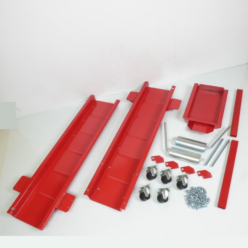 RANGE MOTO UNIVERSEL P2R GM ACIER ROUGE A ROULETTES (CHARGE MAXI 565 kg)