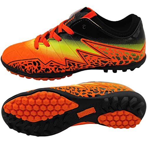 Cleat Soccer Football Shoes Kids Athletic Trainers Firm Ground Outdoor Lightweight Turf Shoes (Little Kid/Big Kid)2