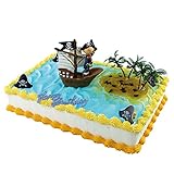 Tortendekoration Piraten Junge im Segelschiff