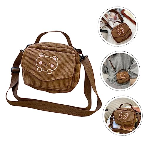 LIFKOME Cute Embroidered Bear Crossbody Bag for Women Stylish Single Shoulder Storage Pouch for Beach Party Shopping Travel Adorable Messenger Bag for Girls4