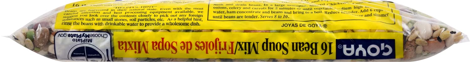 Goya Foods 16 Bean Soup Mix, Dry, 16 Ounce (Pack of 24)
