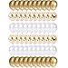 O-Kinee Luftballons Gold Set, 60 Stück Luftballons Metallic Gold Weiß, Golden Konfetti Balloons, für Geburtstag, Babyparty, Hochzeit Valentinstag JGA Deko, Abschlussfeier Silvester Party Dekoration