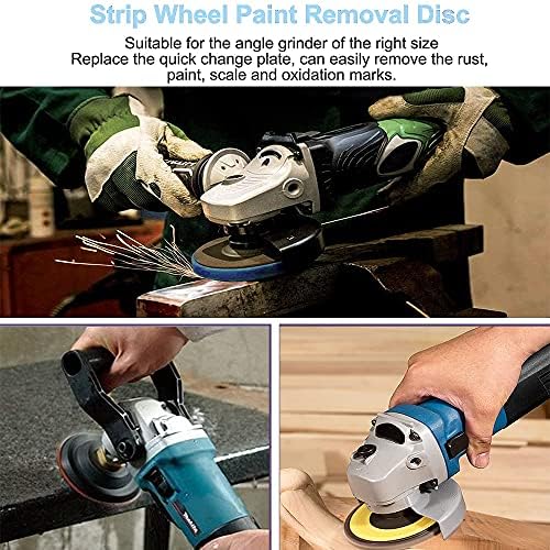 5pcs Poly Strip Wheel 115mm Abrasive Disc Paint Rust Remover Clean Polyacrylamide Grinding Disc for Angle Grinder