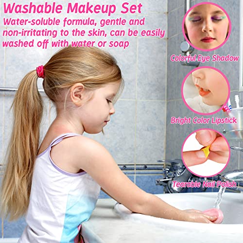 Vextronic Kids Makeup Kit for Girl, Washable Makeup for Kids, Non-Toxic Pretend Play Makeup for Toddlers Little Girls… - Image 5