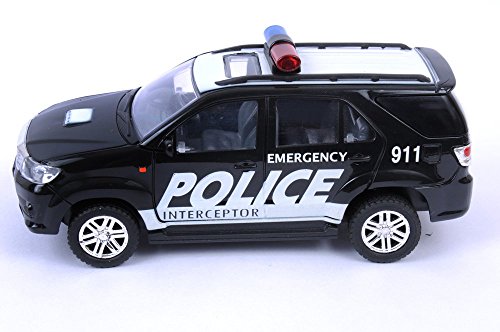 Image of Centy Toys Plastic Indian Passenger Train with Coaches & Railway Track, Pack of 19, Multicolour & Centy Toys Plastic Police Interceptor Fortune Pull Back Car, Number of Pieces: 1, Black