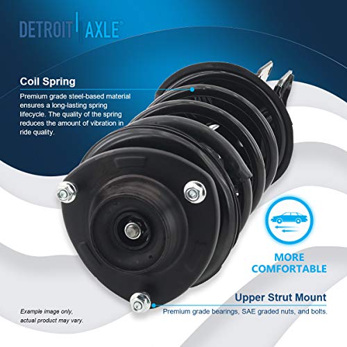 Image of Detroit Axle - Front 10pc Struts Kit for 05-09 Hyundai Tucson, 05-10 Kia Sportage, Struts & Coil Spring Tie Rods Sway Bars Boots 2005 2006 2007 2008 2009 2010 Replacement Suspension