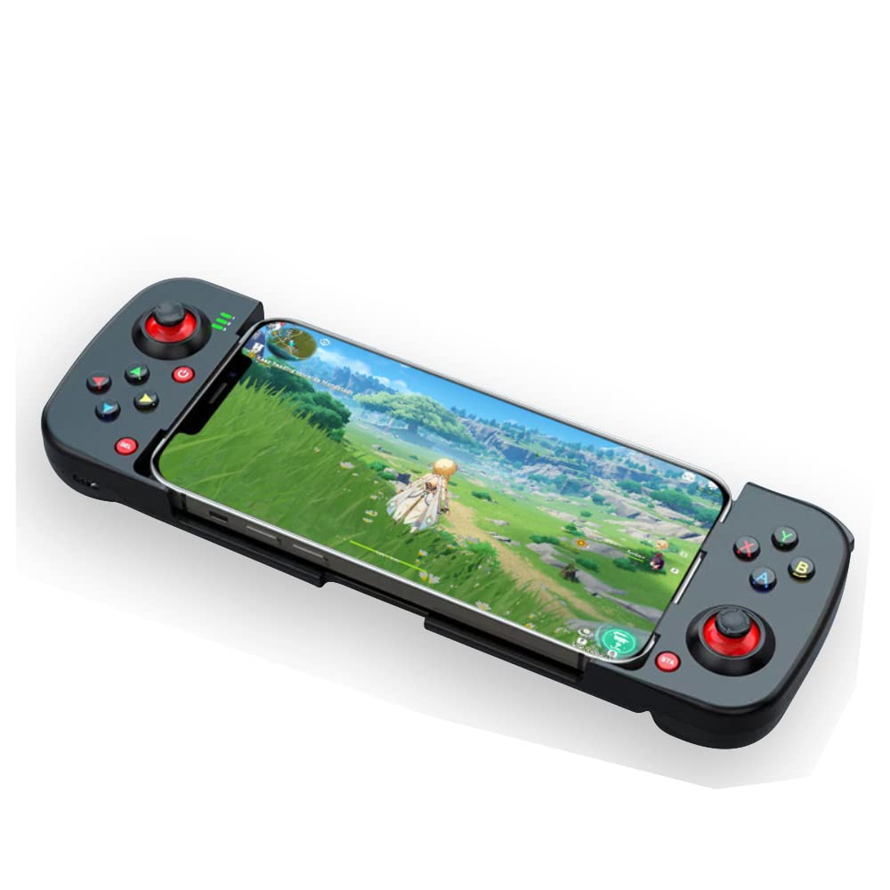 Controlador de Juegos Inalámbrico para IOS/Android/para PS4/para Switch PC, MFi Mobile Bluetooth Gamepad Joystick, Controlador de Juegos Tipo C (Negro)