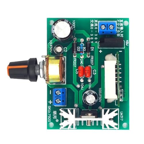 SANRLO LM317 Regulador LM317 - Placa de control ajustable y estabilizada con pantalla digital