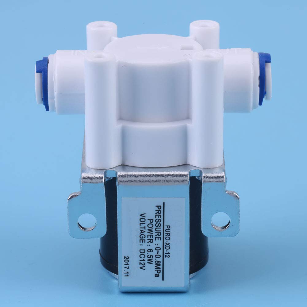 – Water valve for adjusting on/off of water flow in 1/4 inch tube, solenoid water valve electric solenoid valve, solenoid valve 12V pure copper coil