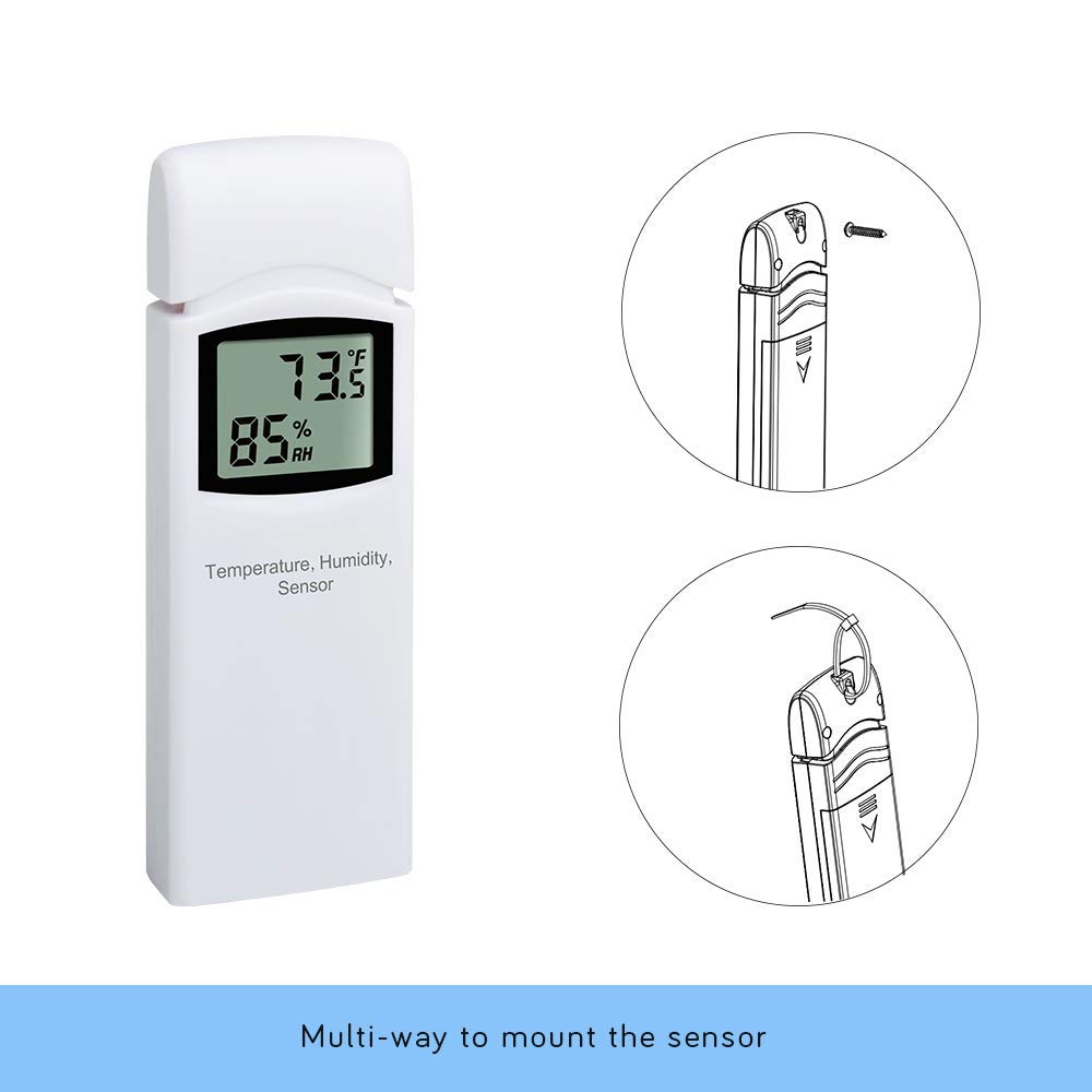 ECOWITT GW1204 czujnik temperatury i wilgotności powietrza do stacji pogodowych, 3 w 1 Wi-Fi IOT Gateway GW1200 + 8 kanałów, czujnik temperatury i wilgotności WN31(WH31), miernik temperatury i
