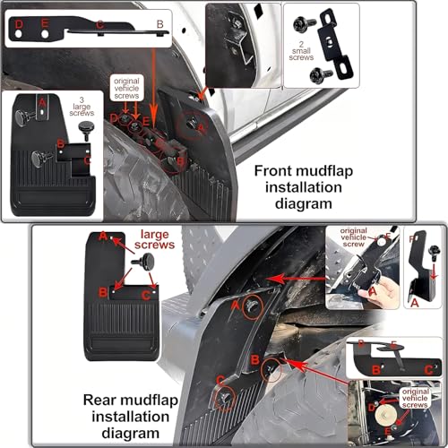 Image of Mud Flaps for Ford Bronco 2021-2026 Front and Rear Splash Guards for Bronco | Not for Sport and Sasquatch, Easy Installation