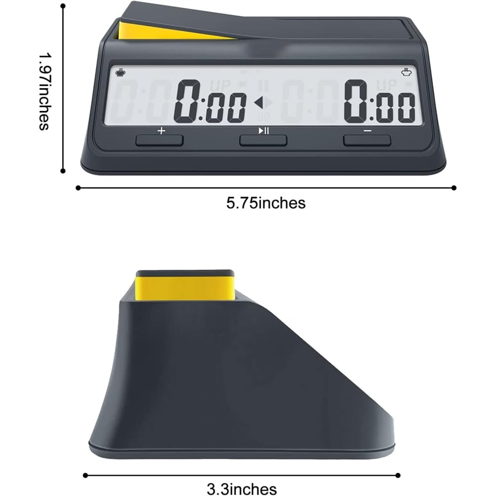 Reloj de Ajedrez Digital con Temporizador para Juegos de Mesa y Ajedrez, con Cuenta Atrás y Retardo, y Alarma.