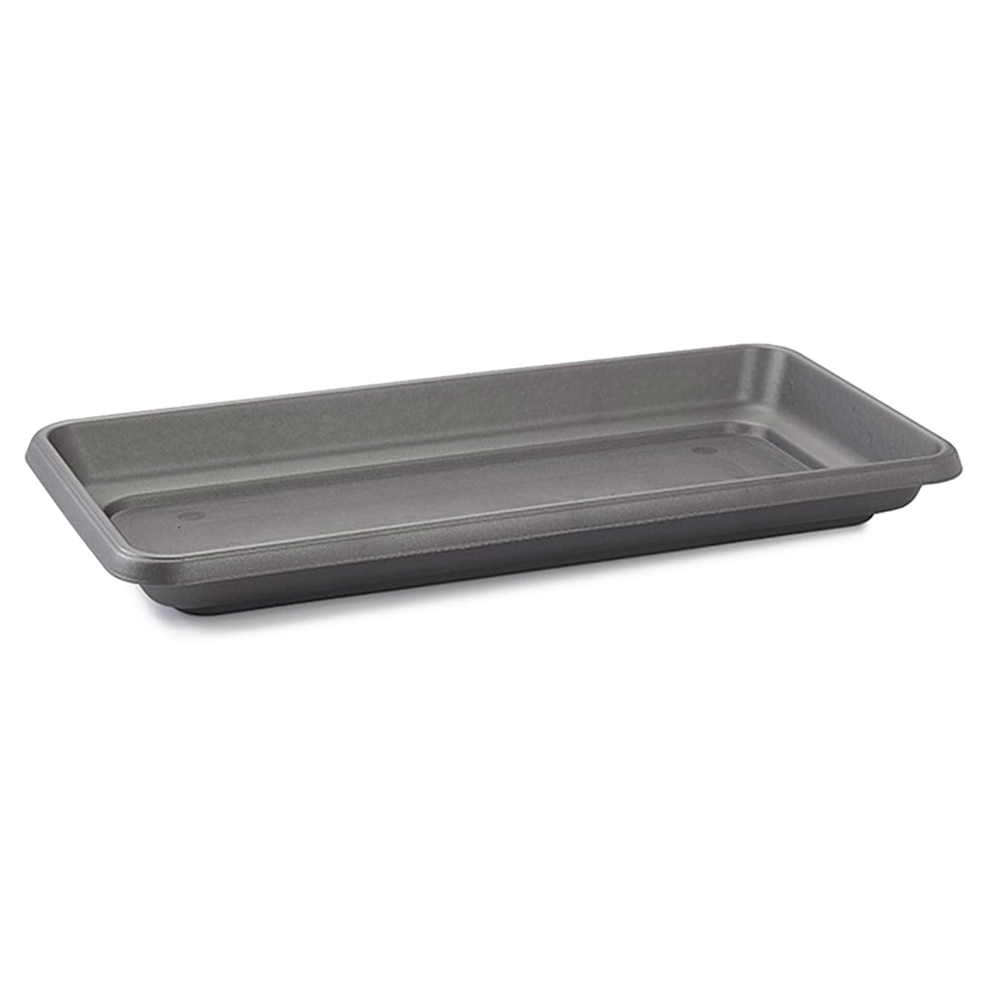 AC - Jardinera con Plato - Fabricado en Polipropileno - PLFT - Macetero para Jardin - Maceta para Plantas y Flores Rectangular de Plástico con Agujeros de Drenaje - 50 cm - Color Antracita — view 26