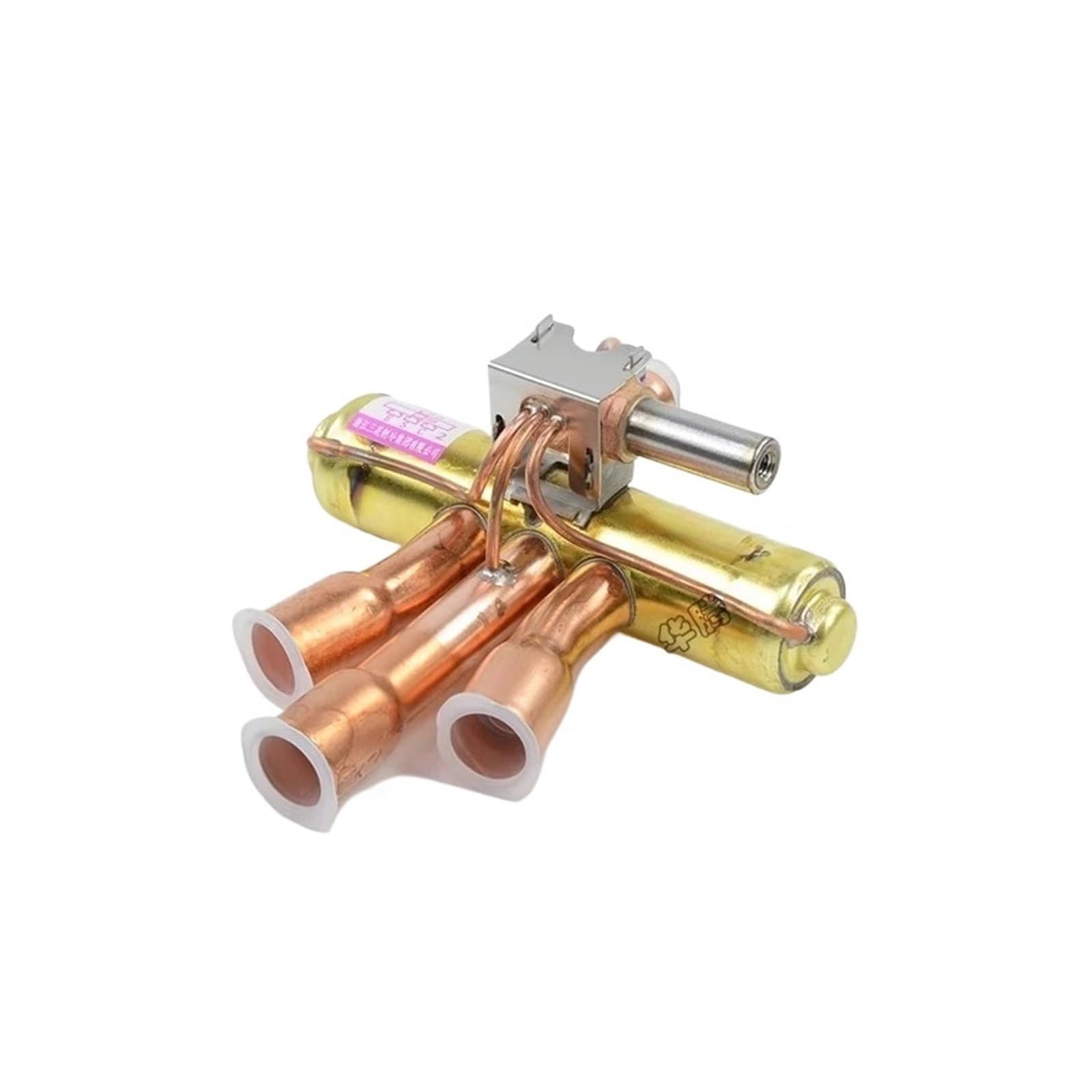 Hizon 3P Wireless Straight Four-Way Valve 1-5-10 Air Conditioning Air Energy Solenoid Four-Way Reversing Solenoid Coil(3P Wireless Straight)